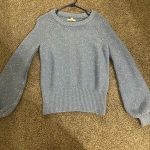 Buckle Blue Speckled Crew Neck Sweater